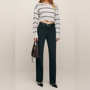Reformation Black Straight Leg Jeans